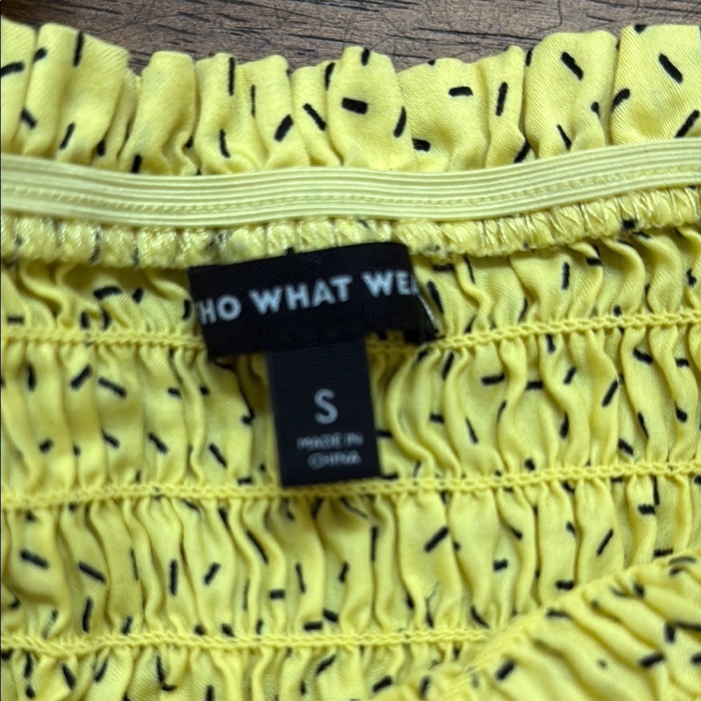 Yellow Smocked Blouse - Picture 2 of 2
